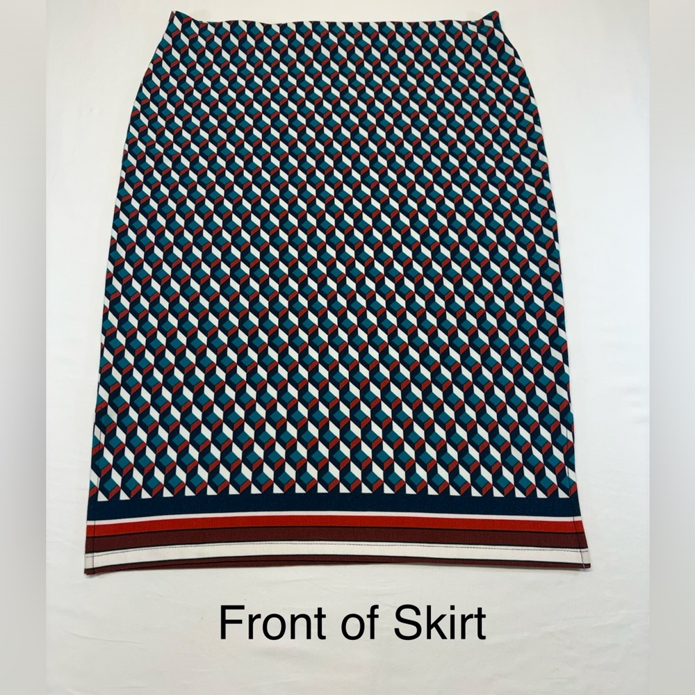 Jules & Leopold Geometric Pattern Pencil Skirt. Like New! Size Large